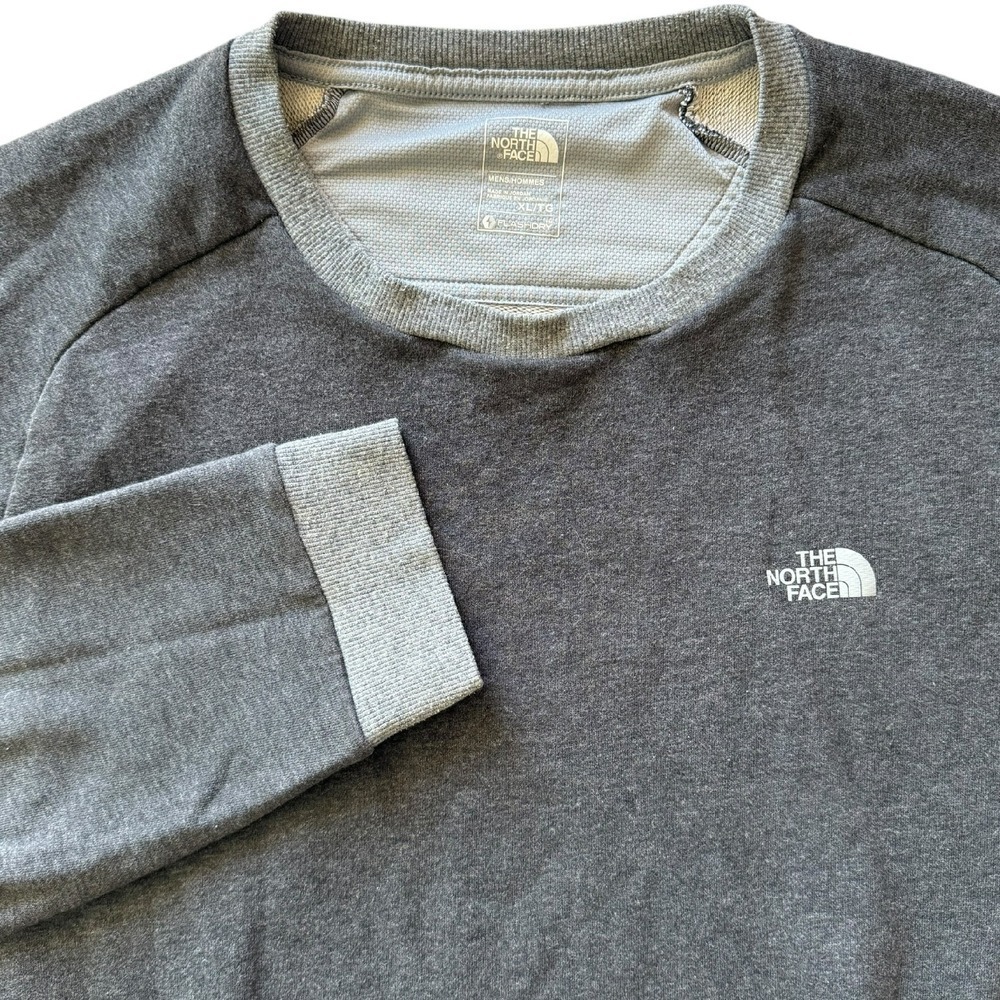 The North Face Crewneck Wicker FlashDry Long Sleeve Gray Sweatshirt Sz XL